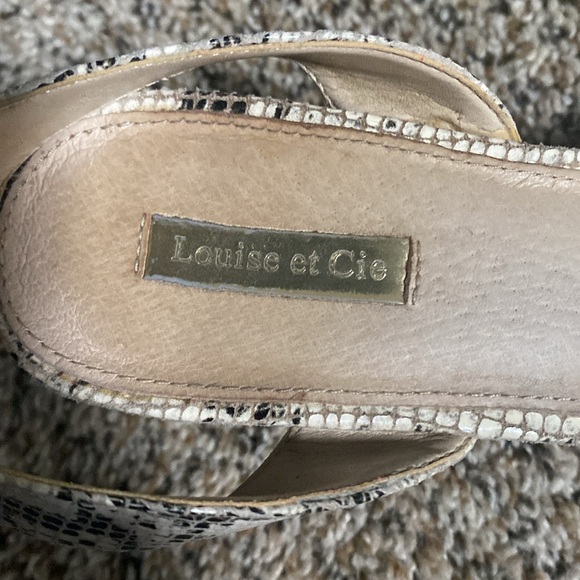 Leather Low Platform Sandals- Snake Print- Louise et Cie - Picture 5 of 6